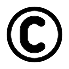©️ Símbolo de copyright Emoji nos Openmoji