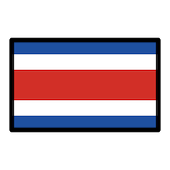哥斯达黎加国旗 on Openmoji