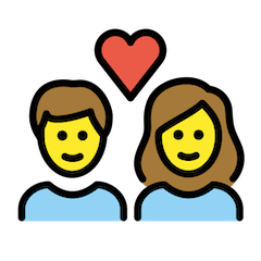 Casal Apaixonado Emoji Openmoji