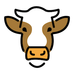 Cara de vaca Emoji Openmoji