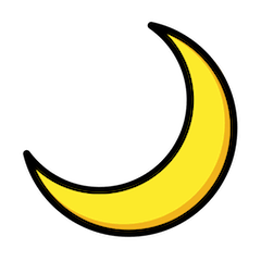🌙 Luna crescente Emoji su Openmoji