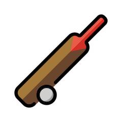 Bate y pelota de críquet Emoji Openmoji