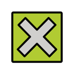 Piktogramm mit X Emoji Openmoji
