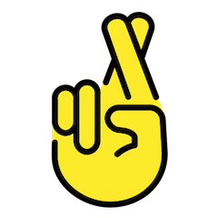 Mano con los dedos cruzados Emoji Openmoji