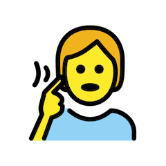🧏 Persona sorda Emoji su Openmoji