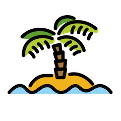 Unbewohnte Insel Emoji Openmoji