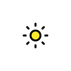Símbolo de brillo bajo Emoji Openmoji