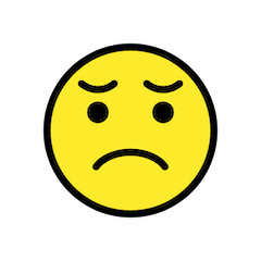 😞 Cara de decepcion Emoji en Openmoji