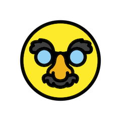 🥸 Volto mascherato Emoji su Openmoji