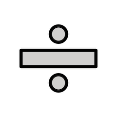 Símbolo de división Emoji Openmoji