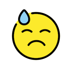 😓 Cara con sudor frío Emoji en Openmoji