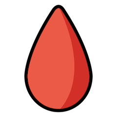 Gota de sangre Emoji Openmoji