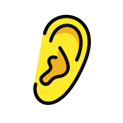👂 Ear Emoji in Openmoji