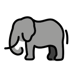 🐘 Elefante Emoji su Openmoji