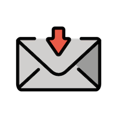 Envelope com seta Emoji Openmoji