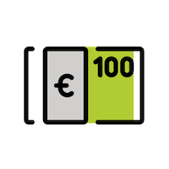 💶 Banconote in euro Emoji su Openmoji