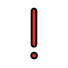 Signo de exclamación rojo Emoji Openmoji