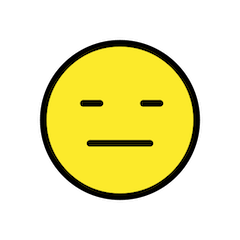😑 Ausdrucksloses Gesicht Emoji auf Openmoji