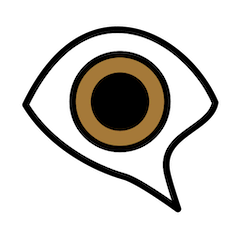 Eye In Speech Bubble Emoji in Openmoji