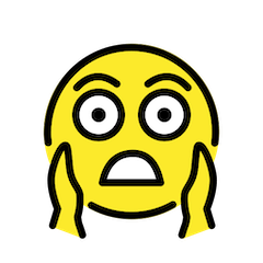 😱 Cara a gritar com medo Emoji nos Openmoji