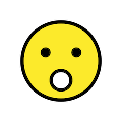 Überraschtes Gesicht mit geöffnetem Mund Emoji Openmoji