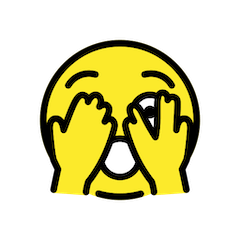 🫣 Gesicht mit durch die Finger linsendem Auge Emoji auf Openmoji