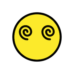 😵‍💫 Gesicht Mit Spiralförmigen Augen Emoji auf Openmoji