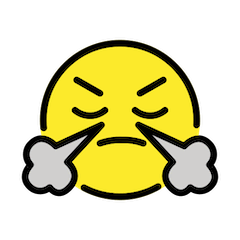 Vor Wut schäumendes Gesicht Emoji Openmoji
