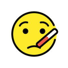 Faccina con termometro Emoji Openmoji