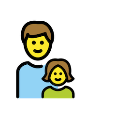 👨‍👧 Familia con un padre y una hija Emoji en Openmoji