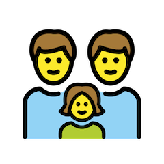 Familia con dos padres y una hija on Openmoji