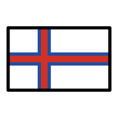 Bandeira das Ilhas Faroé Emoji Openmoji