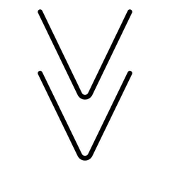 Два треугольника, направленные вниз Эмодзи в Openmoji
