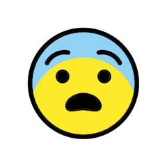 Fearful Face Emoji in Openmoji