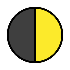 🌓 First Quarter Moon Emoji in Openmoji