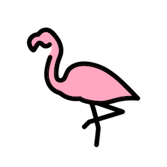 Flamingo Emoji in Openmoji