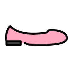 Zapato plano Emoji Openmoji