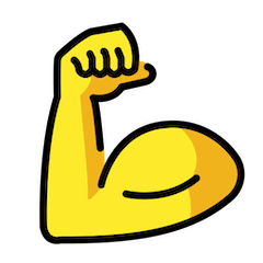 💪 Bíceps flexionado Emoji en Openmoji