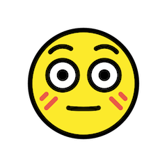 😳 Gesicht mit weit geöffneten Augen Emoji auf Openmoji