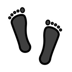 👣 Fußabdrücke Emoji auf Openmoji