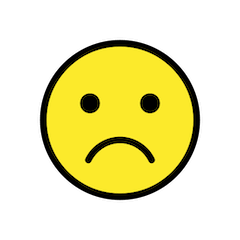 Cara con el ceño fruncido Emoji Openmoji