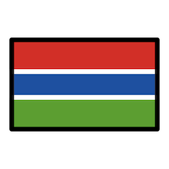Bandeira da Gâmbia Emoji Openmoji