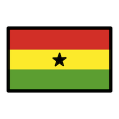 Bandiera del Ghana Emoji Openmoji