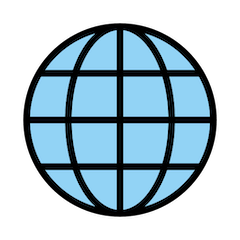 🌐 Globe With Meridians Emoji in Openmoji