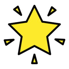 Glowing Star Emoji in Openmoji