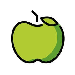 Grüner Apfel Emoji Openmoji