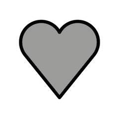 Grey Heart on Openmoji