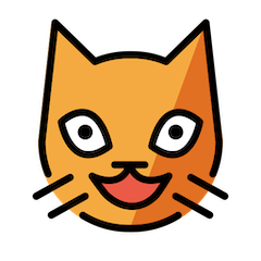 Fröhlicher Katzenkopf Emoji Openmoji