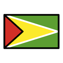 Drapeau du Guyana Émoji Openmoji