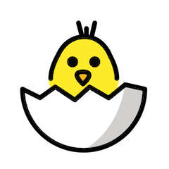 🐣 Pollito saliendo del huevo Emoji en Openmoji